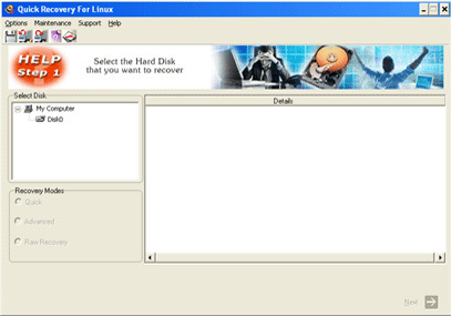 Quick Recovery for Linux Screenshot